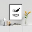 Ver imagem 1 de Quadro Decorativo Stop Thinking Start Drinking 24x18cm:madeira Branca