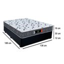 Ver imagem 3 de Cama Box Casal + Colchão Ortopédico Resistente Pró D28 Prime Colchões 138x188x60 Preto