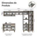 Ver imagem 3 de Armário de Cozinha Completa 300cm Crema Nice Madesa 08