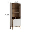 Ver imagem 4 de Cristaleira Jurerê 4 Portas Off White Matte/Freijó - Colibri