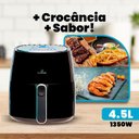 Ver imagem 5 de Air Fryer C/tela Digital 4.5l 127v 1350w Pt-eletrotop