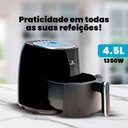 Ver imagem 2 de Air Fryer C/tela Digital 4.5l 127v 1350w Pt-eletrotop