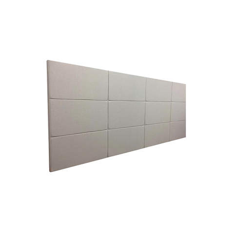 Cabeceira Estofada King 12 Blocos Não É Segredo Linho Cru Mesclado 195x90