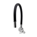 Ver imagem 3 de Torneira Cozinha Parede Gourmet Flexível Preto Fosco 1/4 Volta ABS Bica Flexível