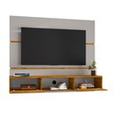 Ver imagem 3 de Painel para Tv até 60 Polegadas 2 Portas Âmbar Ripado Off-white/naturalle - Móveis Bechara