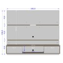 Ver imagem 4 de Painel para Tv até 60 Polegadas 2 Portas Âmbar Ripado Off-white/naturalle - Móveis Bechara