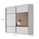 Ver imagem 4 de Guarda Roupa Casal 2 Portas 8 Gavetas 100% MDF com Espelho Blumenau Branco/Neve