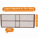 Ver imagem 3 de Portão de Segurança - Alumínio - 100 cm X 130 a 250 cm - Marrom