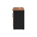 Ver imagem 2 de Armário Baixo Gold Credenza Especial 1,60x0,73x0,45m Workstart Nogal Sevilha/Preto 23502