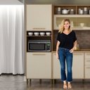 Ver mais imagens de Kit Paneleiro com Nicho 2 Portas e Armário Aéreo 120cm com Vidro Salvador