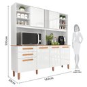 Ver imagem 4 de Armário de Cozinha 6 Portas 2 Gavetas Adelle Yescasa Branco/Neve