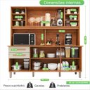 Ver imagem 6 de Armário de Cozinha 6 Portas 2 Gavetas Adelle Yescasa Laranja/Cinamomo/Off-White