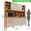 Ver imagem 4 de Armário de Cozinha 6 Portas 2 Gavetas Adelle Yescasa Laranja/Cinamomo/Off-White