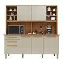 Ver mais imagens de Armário de Cozinha 6 Portas 2 Gavetas Adelle Yescasa Laranja/Cinamomo/Off-White