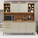 Ver imagem 7 de Armário de Cozinha 6 Portas 2 Gavetas Adelle Yescasa Laranja/Cinamomo/Off-White