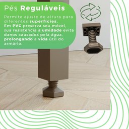 Armário de Cozinha 6 Portas 2 Gavetas Adelle Yescasa - 9