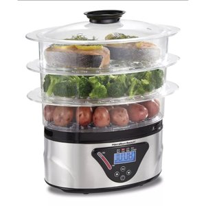 Panela de Vapor Elétrica Hamilton Beach - 37530-bz127 Inox 800w