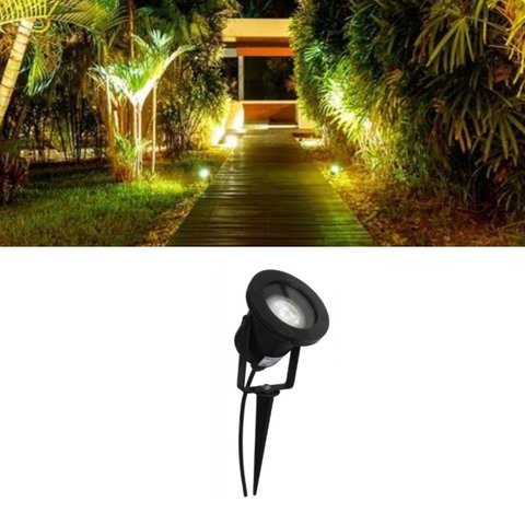 Espeto de Jardim Alumínio para Lâmpada Led Dicroica Gu10 Fm Espeto Dicroica 00615