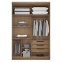 Ver imagem 2 de Guarda Roupa Solteiro 4 Portas Lisboa 100% em MDF - Carvalho