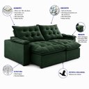 Ver imagem 2 de Sofá Liberty Retrátil e Reclinável 240m - Verde