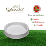 Prato para Vaso Redondo Linha Splendor Cor Branco Tamanho 22cm Durín - 2