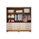 Ver imagem 3 de Guarda Roupas 3 Portas de Correr (1 C/ Espelho) e 9 Gavetas Buriti/jequitibá Cumaru/fendi 25 - Novo