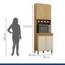 Ver mais imagens de Cozinha Completa Modulada com 3 Armários Aéreos e 2 Balcões Dakota Bege/Cinamomo/Off White