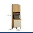 Ver imagem 7 de Cozinha Completa Modulada com 3 Armários Aéreos e 2 Balcões Dakota Bege/Cinamomo/Off White