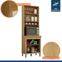 Ver imagem 5 de Cozinha Completa Modulada com 3 Armários Aéreos e 2 Balcões Dakota Bege/Cinamomo/Off White