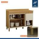 Ver imagem 6 de Cozinha Completa Modulada com 2 Armários Aéreos e 2 Balcões Dakota Bege/Cinamomo/Off White