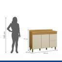 Ver mais imagens de Cozinha Completa com 2 Armários Aéreos e 2 Balcões Dakota