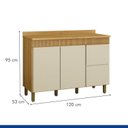 Ver imagem 7 de Cozinha Completa Modulada com 2 Armários Aéreos e 2 Balcões Dakota Bege/Cinamomo/Off White