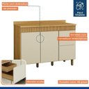 Ver imagem 4 de Cozinha Completa Modulada com 2 Armários Aéreos e 2 Balcões Dakota Bege/Cinamomo/Off White