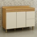 Ver imagem 2 de Cozinha Completa Modulada com 2 Armários Aéreos e 2 Balcões Dakota Bege/Cinamomo/Off White