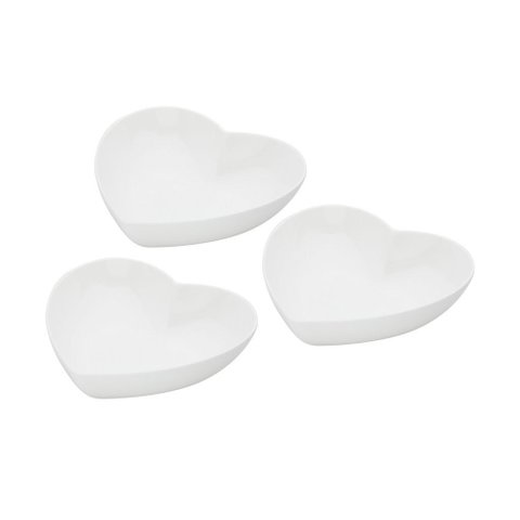 Conjunto 3 Bowls Coração Bon Gourmet 15cm X 13cm X 5cm