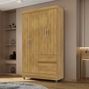 Ver imagem 1 de Guarda-Roupa Solteiro 4 Portas 2 Gavetas Panama