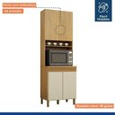 Ver imagem 4 de Cozinha Compacta Modulada 1 Paneleiro e 2 Armários Aéreos Dakota Bege/Cinamomo/Off White