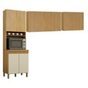 Ver imagem 1 de Cozinha Compacta Modulada 1 Paneleiro e 2 Armários Aéreos Dakota Bege/Cinamomo/Off White