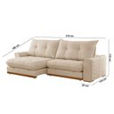 Ver imagem 5 de Sofá Argo Linho 02 Módulos 80 Cm B25cm Meu Sofá Online A294 Linho Creme