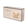 Jogo de Xícaras para Café Menfis Âmbar com Borda Dourada em Cristal com Pires 170 Ml - 8 Peças - 4