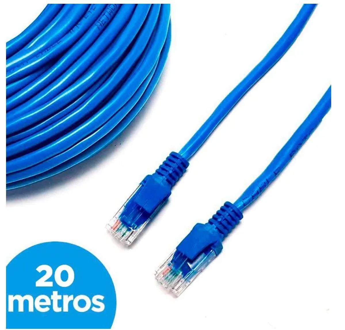 Cabo de Rede 20 Metros Ethernet Rj45 Conector Blindado Cat5e - 3