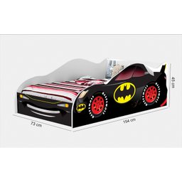 Mini Cama Carro Infantil Meninos Adesivada Personagens 100% Mdf - Av:batman - 3