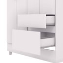Ver mais imagens de Guarda-Roupa Solteiro 4 Portas 2 Gavetas Panama Branco