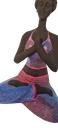 Ver imagem 3 de Bailarina Yoga Yogui Pernas Cruzadas Orando Degradê Azul Roxo e Rosa - Peça em Gesso