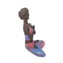 Ver imagem 4 de Bailarina Yoga Yogui Pernas Cruzadas Orando Degradê Azul Roxo e Rosa - Peça em Gesso