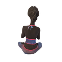 Ver imagem 6 de Bailarina Yoga Yogui Pernas Cruzadas Orando Degradê Azul Roxo e Rosa - Peça em Gesso