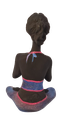Ver imagem 6 de Bailarina Yoga Yogui Pernas Cruzadas Orando Degradê Azul Roxo e Rosa - Peça em Gesso