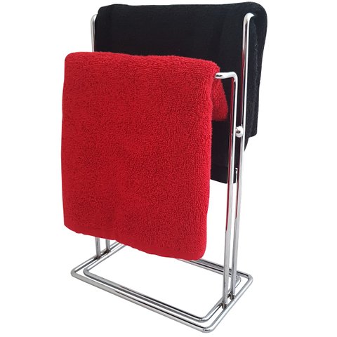 Toalheiro Suporte Duplo Porta Toalhas De Lavabo Banheiro