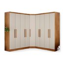 Ver imagem 2 de Guarda-roupa Modulado de Casal Safira 001 em Mdf com 9 Portas e 6 Gavetas - Clic Móveis