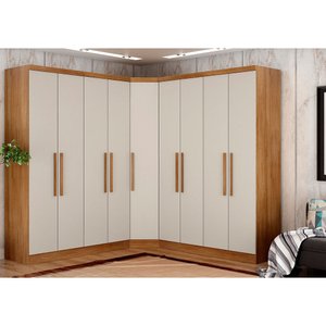 Guarda-roupa Modulado de Casal Safira 001 em Mdf com 9 Portas e 6 Gavetas - Clic Móveis